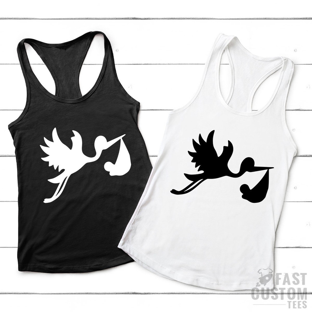 Funny Pregnant Shirt, Gift For New Mom, Baby Announcement, Pregnancy TShirt, New Mama T Shirt, Expecting Mom T-Shirt, Stork With Baby - 5.jpg