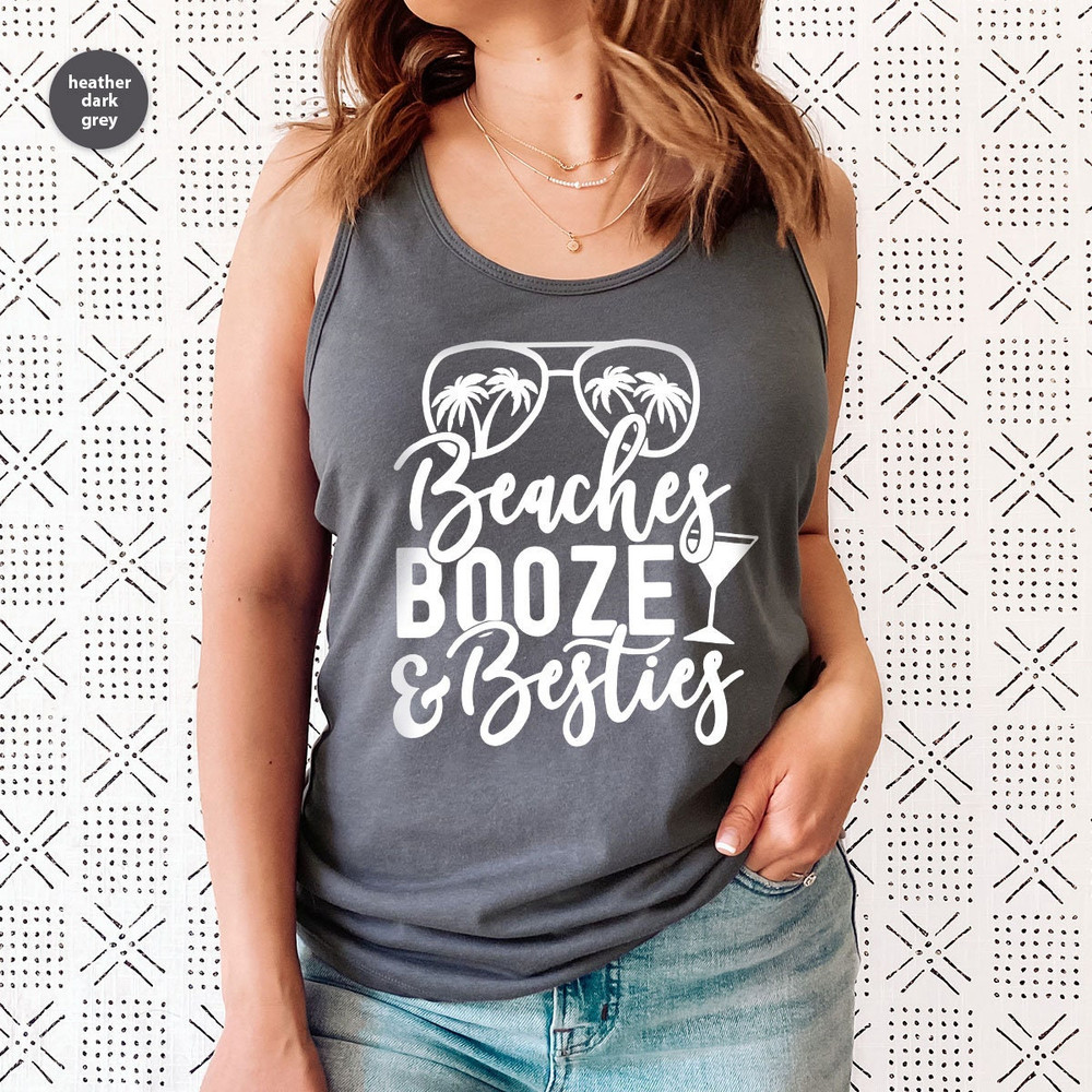 Funny Summer Graphic Tees, Bestie Travel Tank, Beach Tank, Best Friend Tank, Holiday Vneck Tank, Summer Outfit, Gift for Her - 4.jpg