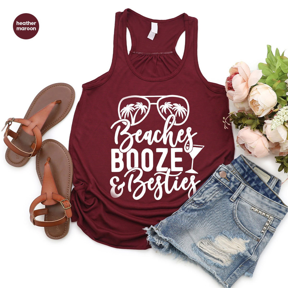 Funny Summer Graphic Tees, Bestie Travel Tank, Beach Tank, Best Friend Tank, Holiday Vneck Tank, Summer Outfit, Gift for Her - 6.jpg