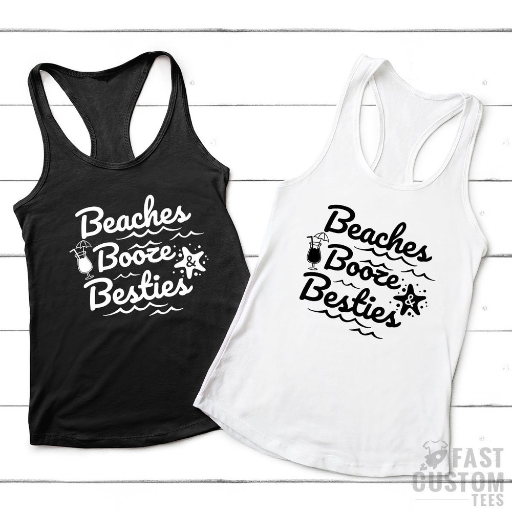 Funny Summer Shirt, Funny Beach Shirt, Summer Tshirt, Beach Booze Besties Shirt, Best Friend Shirt, Bestie Travel Shirt, Summer Vibes Tee - 7.jpg