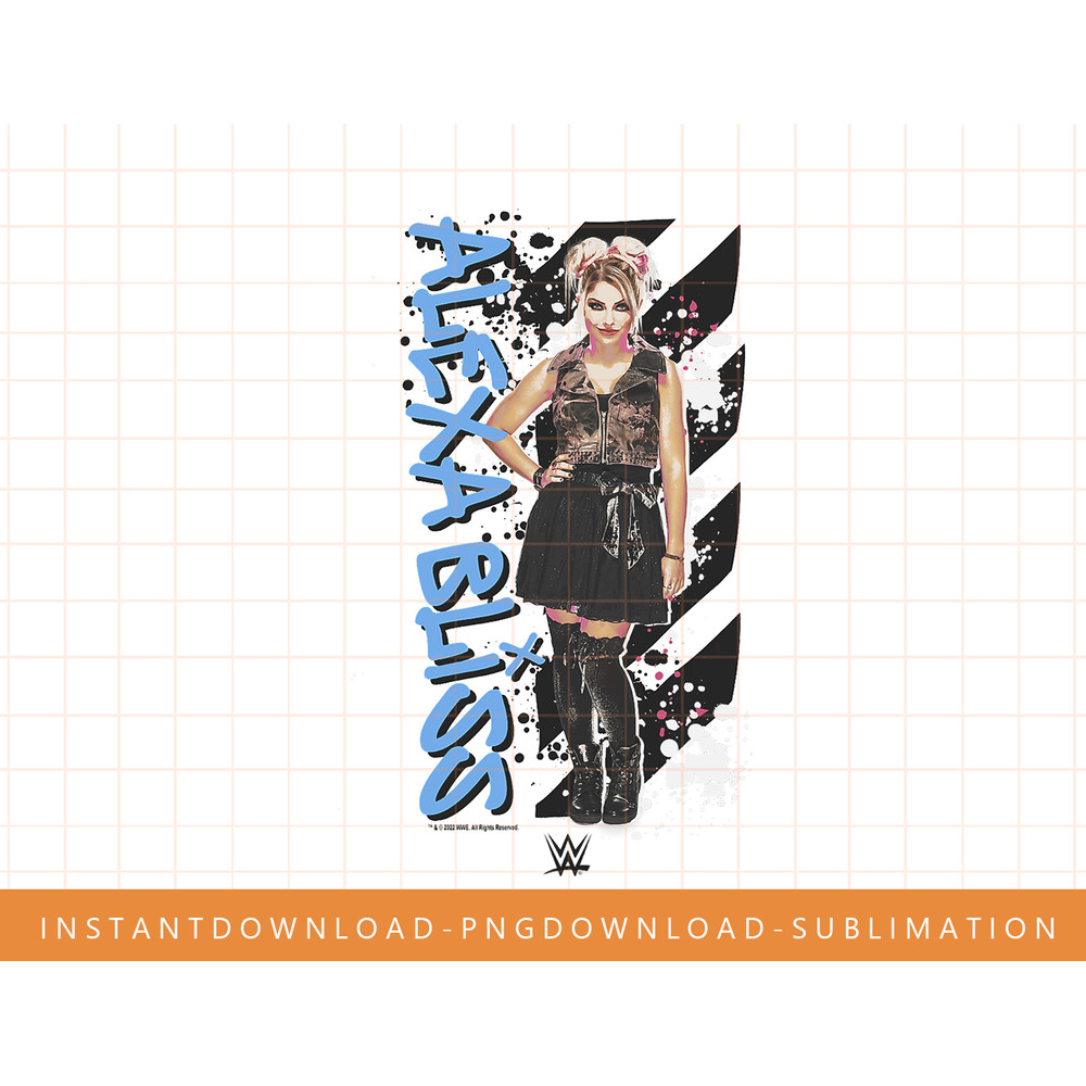 WWE Alexa Bliss Paint Splatter T-Shirt copy.jpg