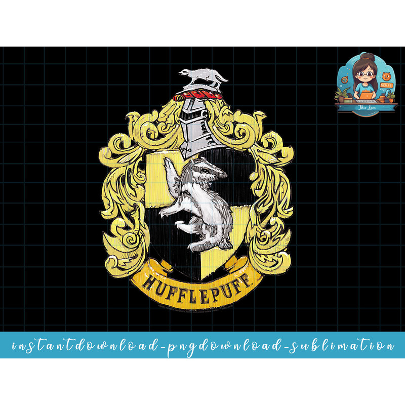 Harry Potter Hufflepuff Rough Crest png, sublimate, digital download.jpg