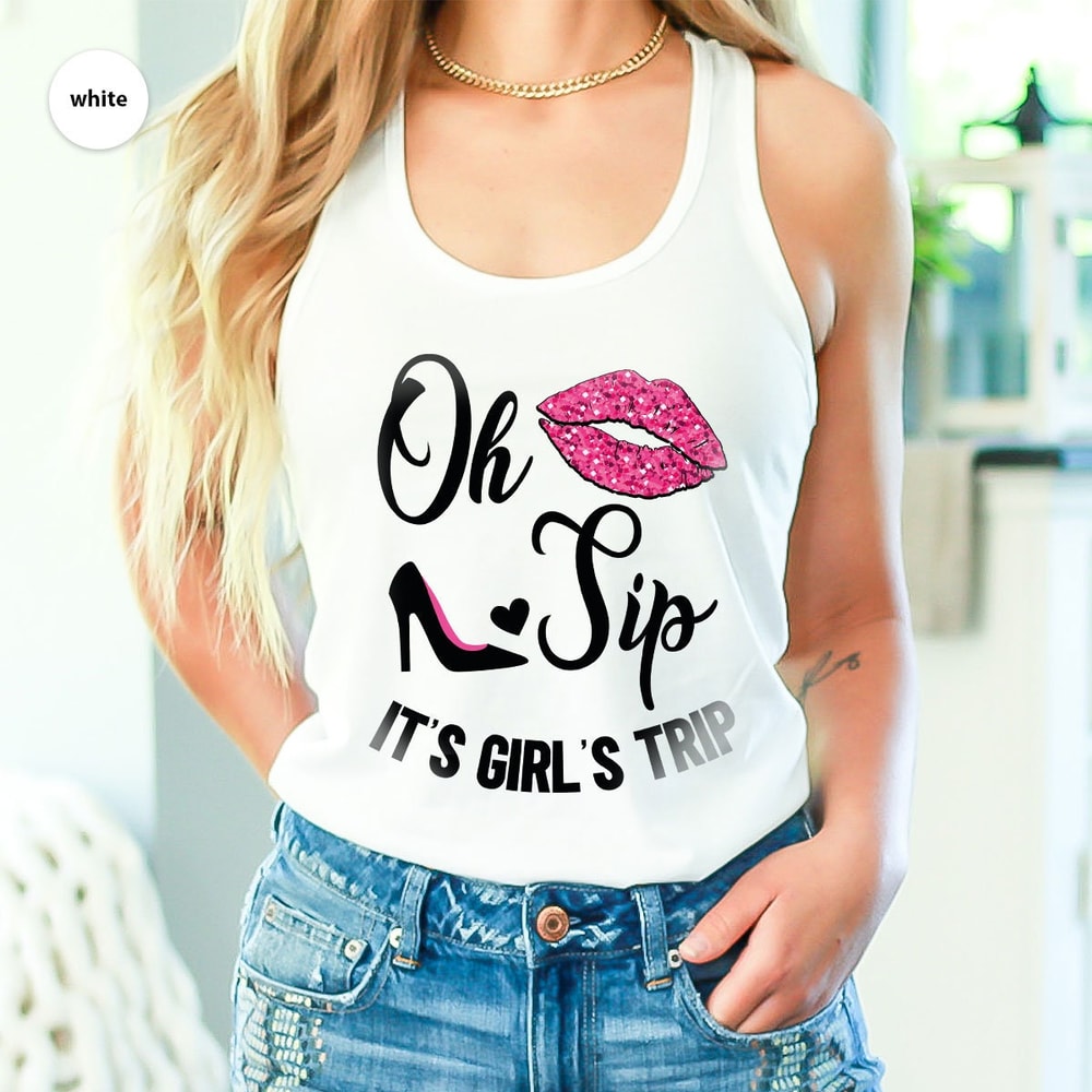 Girls Trip Tanks, Summer Tank, Travel Graphic Tees, Holiday Tank Racerback, Trip Vneck Tank, Gift for Her, Tank for Women, Vacation Tank - 2.jpg