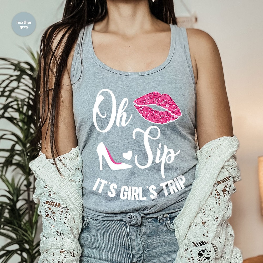 Girls Trip Tanks, Summer Tank, Travel Graphic Tees, Holiday Tank Racerback, Trip Vneck Tank, Gift for Her, Tank for Women, Vacation Tank - 3.jpg