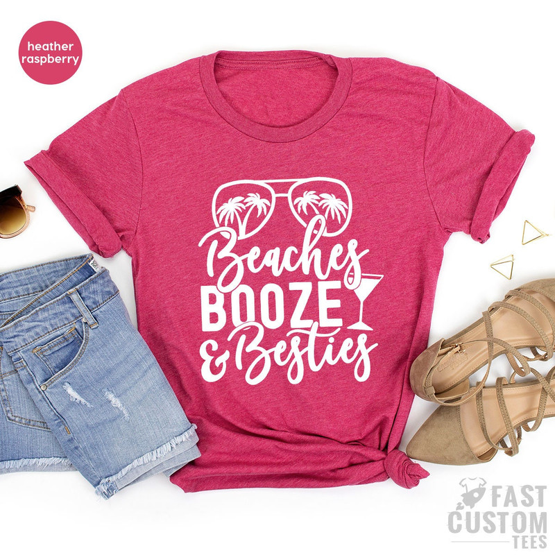 Girls Vacation Shirt, Funny Summer Shirt, Summer Woman Shirt, Beach Shirt, Beach Booze Besties, Beach Vacation Shirt, Summer Tank Top - 6.jpg