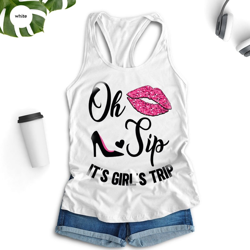 Girls Trip Tanks, Summer Tank, Travel Graphic Tees, Holiday Tank Racerback, Trip Vneck Tank, Gift for Her, Tank for Women, Vacation Tank - 7.jpg