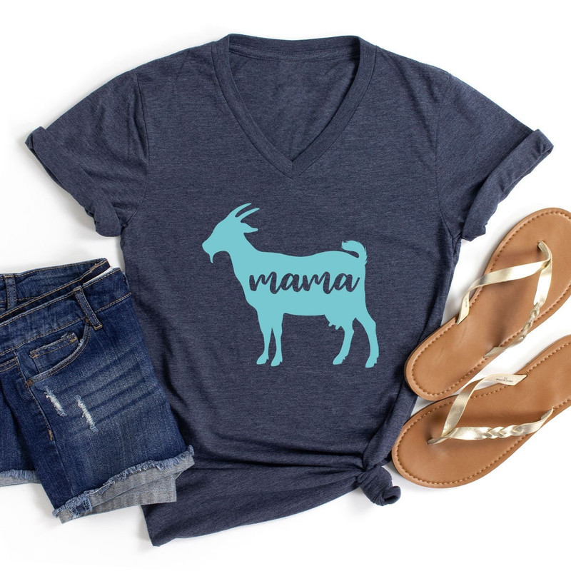 Goat Mama V-neck Shirt, Goat Mom Shirt, Gift for Farmer, Mothers Day Gift, Mom Shirt, Happy Mothers Day Shirt, Gift For Mom - 3.jpg