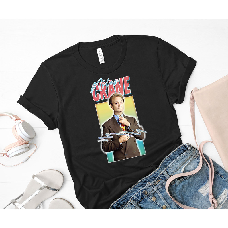 Niles Crane Retro 90s Aesthetic Style Classic T-Shirt 85_Black_Black.jpg