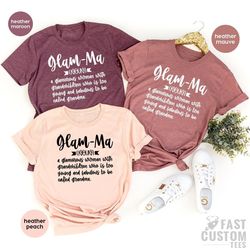 grandma shirts, glam-ma definition shirt, grandmother gift, gift for nana, nana gifts, glamorous grandma tee, gift for g