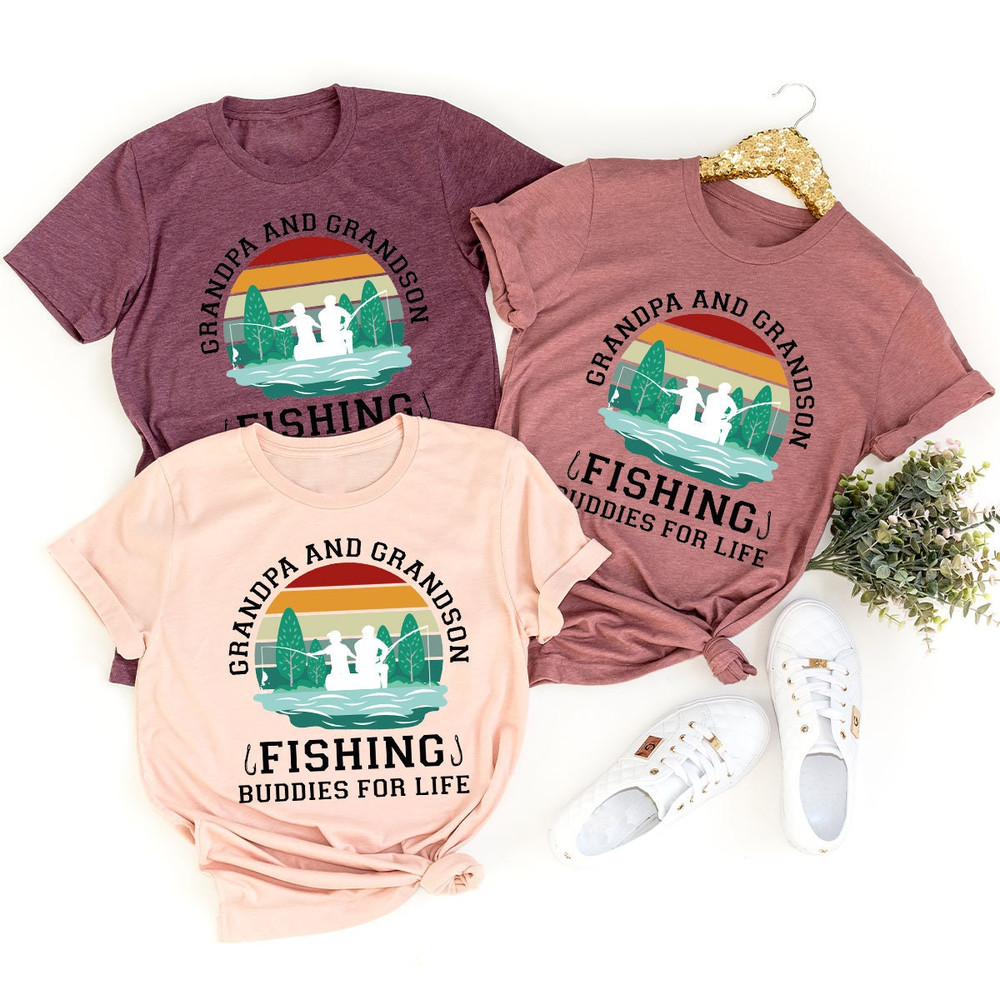 Grandpa and Grandson Fishing Buddies for Life Shirt, Funny Fishing Grandpa Grandson Crewneck Shirts, Fishing Gifts for Grandpa from Grandson - 5.jpg