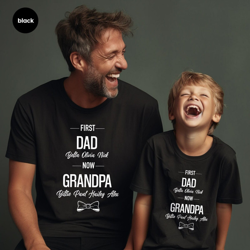 Grandpa TShirt, Father's Day Shirt, Customized Grandad Clothing, Papa Gift, Gift for Grandad, Grandparents Graphic Tees, Groovy Dad Clothing - 1.jpg