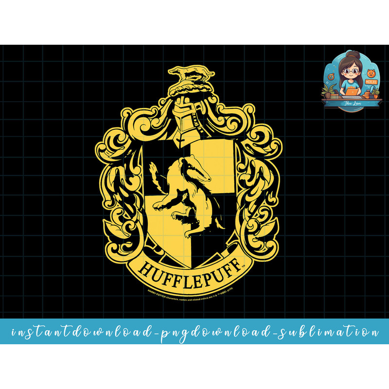 Harry Potter Hufflepuff Simple House Crest png, sublimate, digital download.jpg