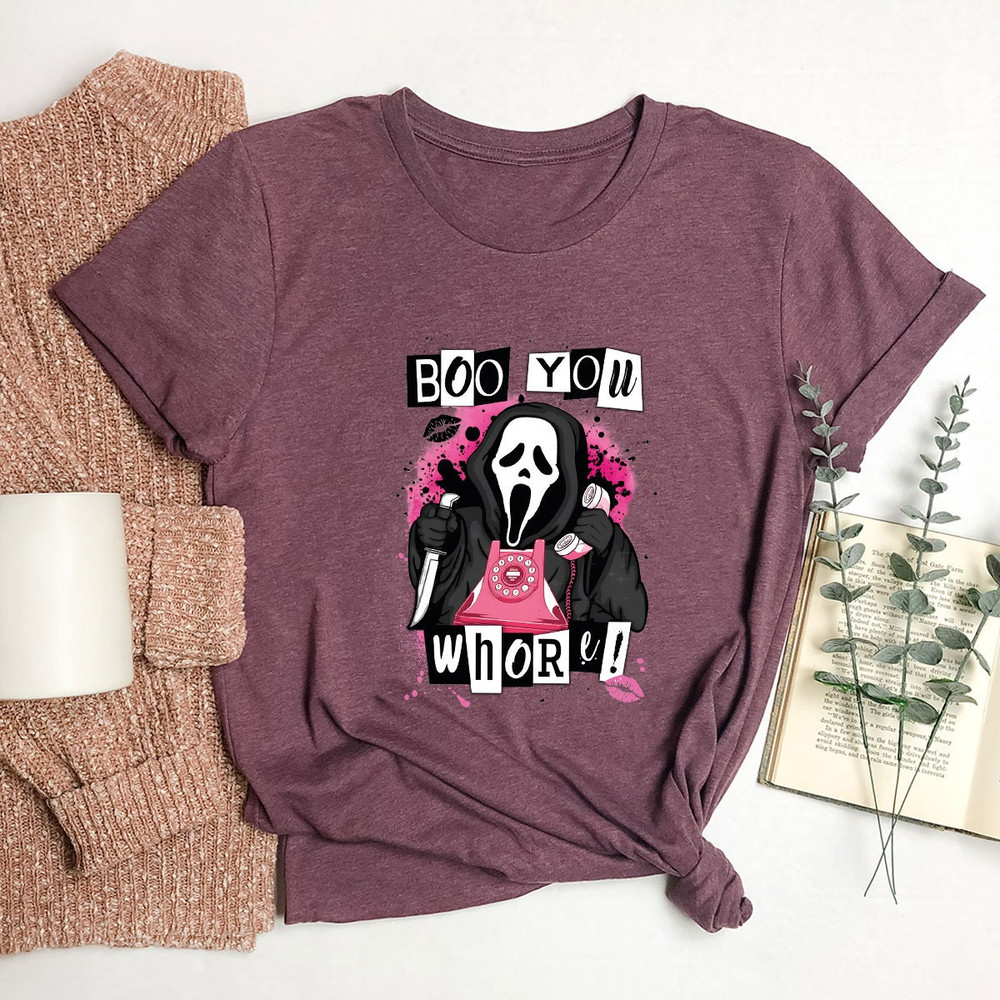 Halloween Horror Shirt, Spooky Halloween Shirts For Women, Funny Shirts Halloween, Spooky Halloween Design, Boo You Whore T Shirt - 9.jpg