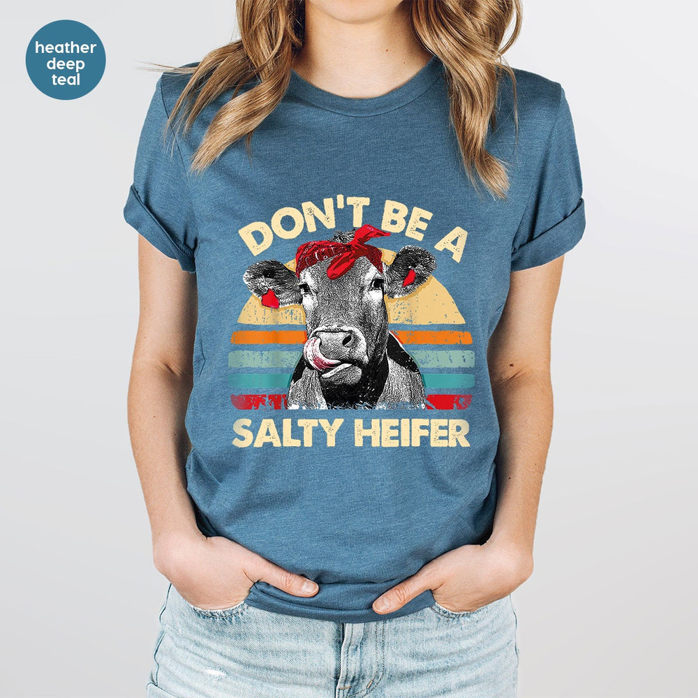 Heifer Shirt, Cow T-shirt, Farm Shirt, Funny Cow Lover Shirt, Crazy Heifer T-Shirt, Vintage Farm Shirt, Retro Sarcastic T-Shirt - 3.jpg