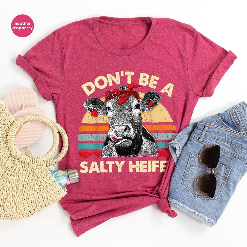 Heifer Shirt, Cow T-shirt, Farm Shirt, Funny Cow Lover Shirt, Crazy Heifer T-Shirt, Vintage Farm Shirt, Retro Sarcastic T-Shirt - 5.jpg
