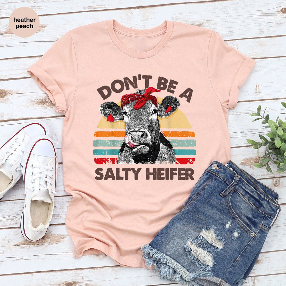 Heifer Shirt, Cow T-shirt, Farm Shirt, Funny Cow Lover Shirt, Crazy Heifer T-Shirt, Vintage Farm Shirt, Retro Sarcastic T-Shirt - 6.jpg