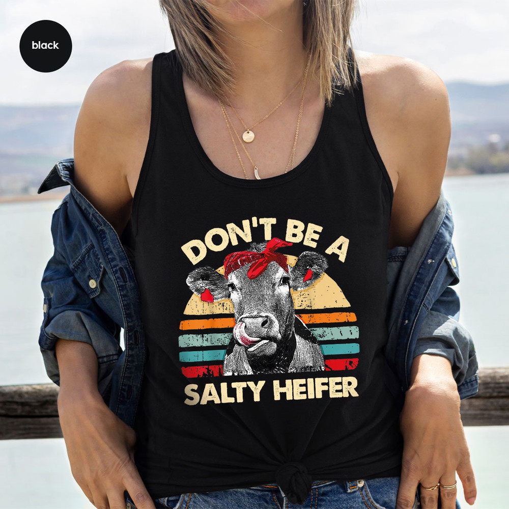 Heifer Shirt, Cow T-shirt, Farm Shirt, Funny Cow Lover Shirt, Crazy Heifer T-Shirt, Vintage Farm Shirt, Retro Sarcastic T-Shirt - 8.jpg