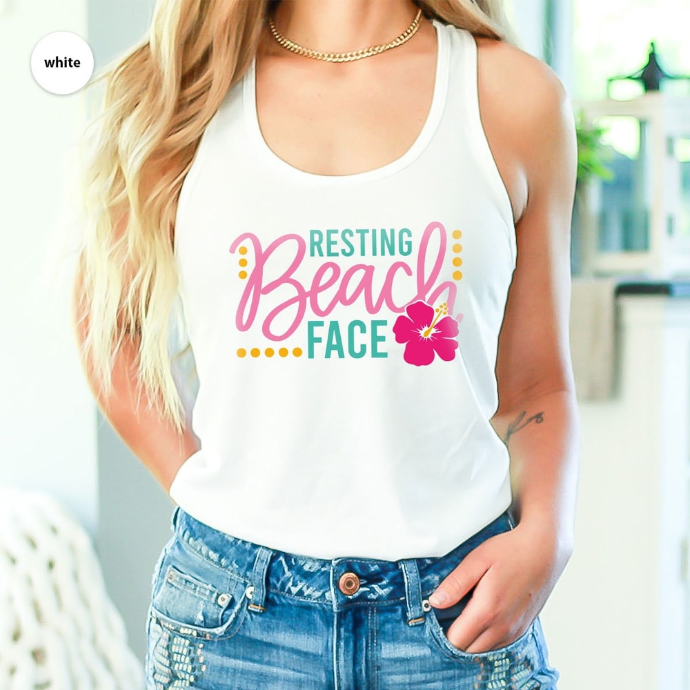 Holiday Tank, Beach Vneck Tank, Summer Tank, Vacation Graphic Tees, Sun Tank, Summer Gift, Holiday Outfit, Trip Tank, Gift for Her - 2.jpg