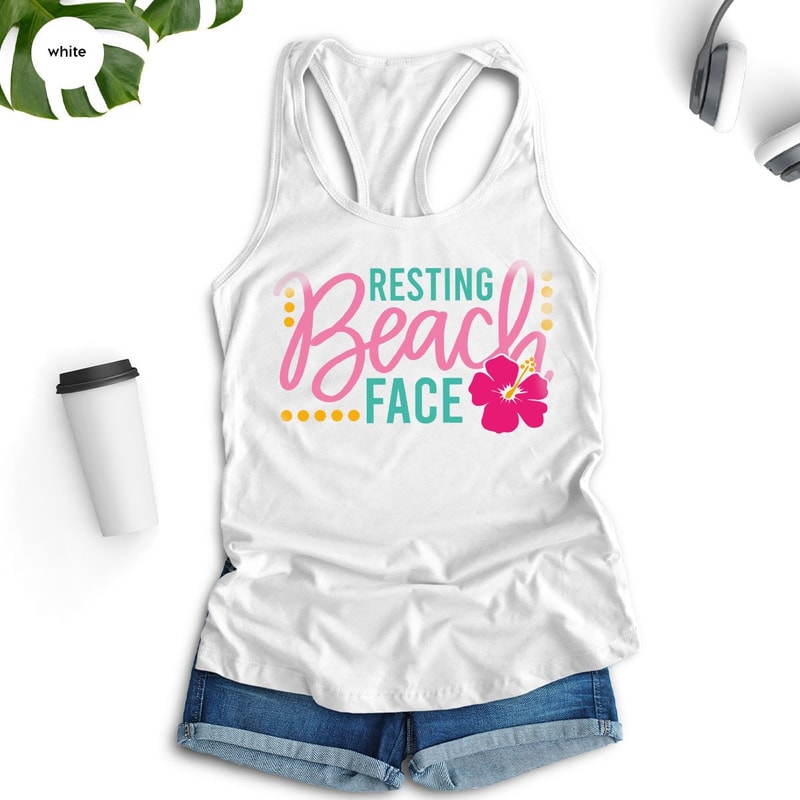 Holiday Tank, Beach Vneck Tank, Summer Tank, Vacation Graphic Tees, Sun Tank, Summer Gift, Holiday Outfit, Trip Tank, Gift for Her - 6.jpg