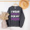 I Wear Purple For My Mom Sweatshirt, Cancer Support Long Sleeve Shirts, Purple Ribbon Hoodie, Pancreatic Cancer Awareness, Pancreatic Cancer - 2.jpg