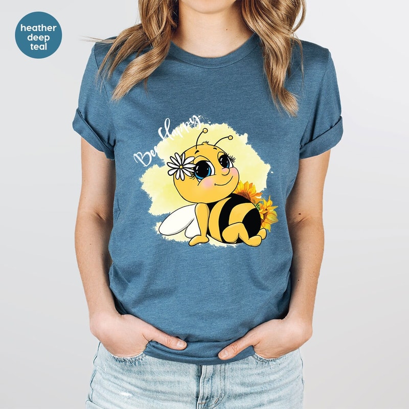 Inspirational Graphic Tees, Positive Outfit, Motivational Shirt, Happy T-Shirt, Mental Health Shirt, Cute Bee T-Shirt, Women Clothes - 2.jpg