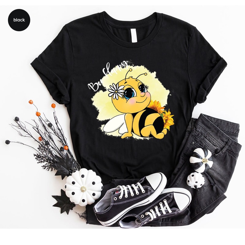 Inspirational Graphic Tees, Positive Outfit, Motivational Shirt, Happy T-Shirt, Mental Health Shirt, Cute Bee T-Shirt, Women Clothes - 6.jpg