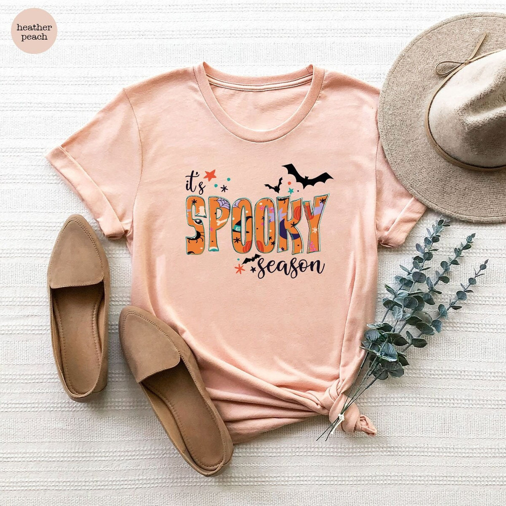It's Spooky Season, Spooky Vibes T Shirt, Halloween T Shirt, Autumn Shirt, Halloween Party Shirt, Halloween Gifts, Pumpkin Shirt, Fall Shirt - 1.jpg