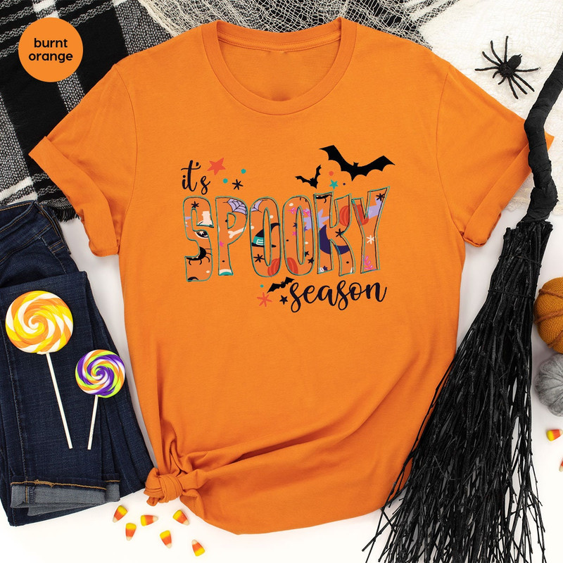 It's Spooky Season, Spooky Vibes T Shirt, Halloween T Shirt, Autumn Shirt, Halloween Party Shirt, Halloween Gifts, Pumpkin Shirt, Fall Shirt - 6.jpg