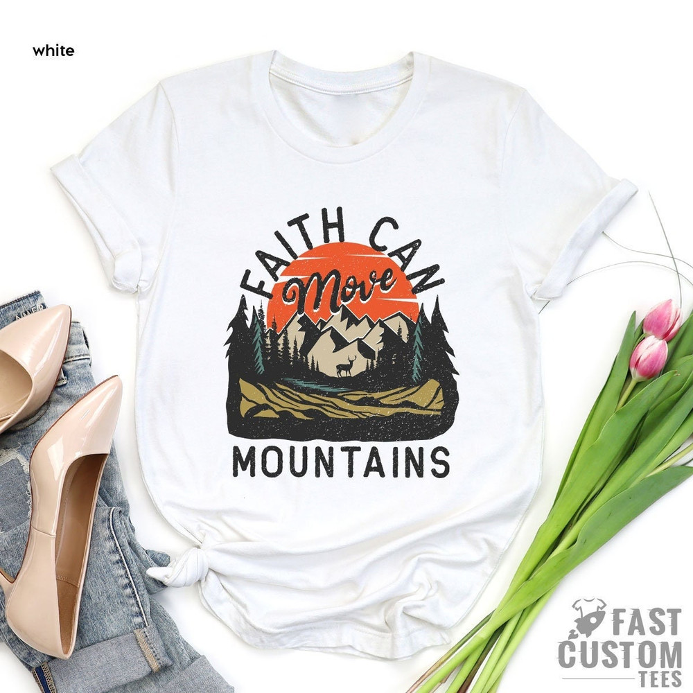 Jesus Shirt, Inspirational Shirt, Grace Shirt, Christian T-shirts, Faith Can Move Mountains Shirt, Prayer Shirts, Religious T Shirt - 1.jpg