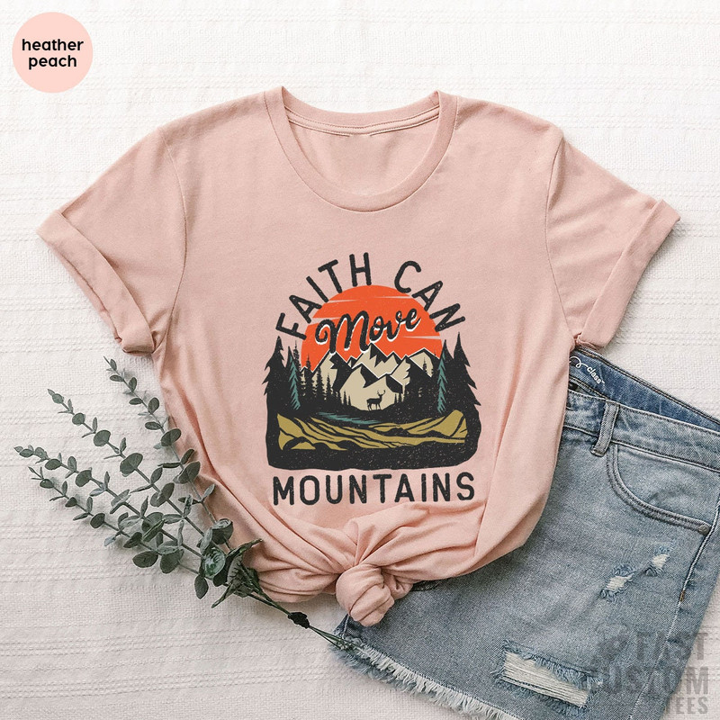 Jesus Shirt, Inspirational Shirt, Grace Shirt, Christian T-shirts, Faith Can Move Mountains Shirt, Prayer Shirts, Religious T Shirt - 2.jpg