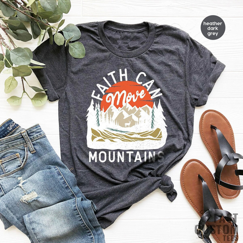 Jesus Shirt, Inspirational Shirt, Grace Shirt, Christian T-shirts, Faith Can Move Mountains Shirt, Prayer Shirts, Religious T Shirt - 3.jpg