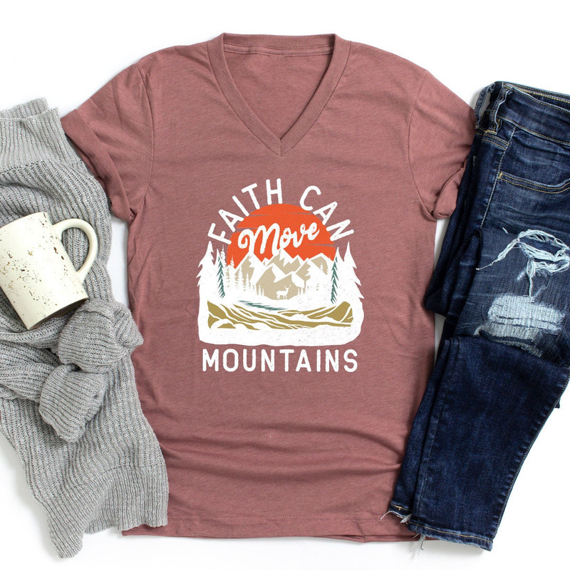 Jesus Shirt, Inspirational Shirt, Grace Shirt, Christian T-shirts, Faith Can Move Mountains Shirt, Prayer Shirts, Religious T Shirt - 4.jpg