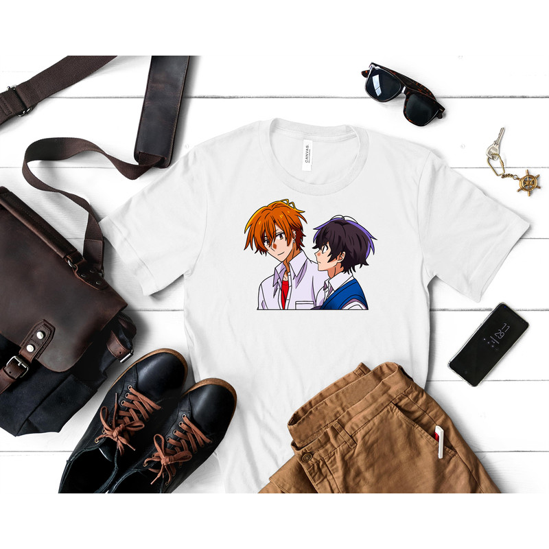 BL Anime Sasaki to Miyano Essential T-Shirt 380_White_White.jpg
