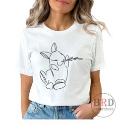 bunny shirt, cute easter bunny t-shirt, women easter, bunny shirt for her, line art shirt, minimalist bunny shirt, easte