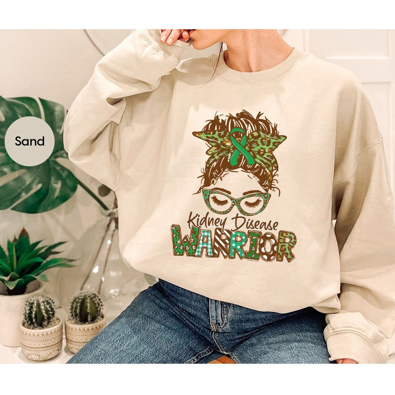 Kidney Disease Warrior Sweatshirt, Gift for Her, Kidney Transplant Long Sleeve Tees, Kidney Disease Awareness, Dialysis Hoodies and Sweaters - 1.jpg