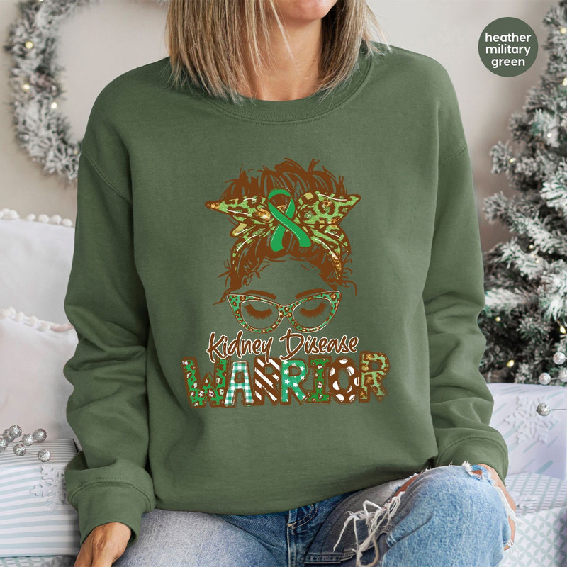 Kidney Disease Warrior Sweatshirt, Gift for Her, Kidney Transplant Long Sleeve Tees, Kidney Disease Awareness, Dialysis Hoodies and Sweaters - 2.jpg