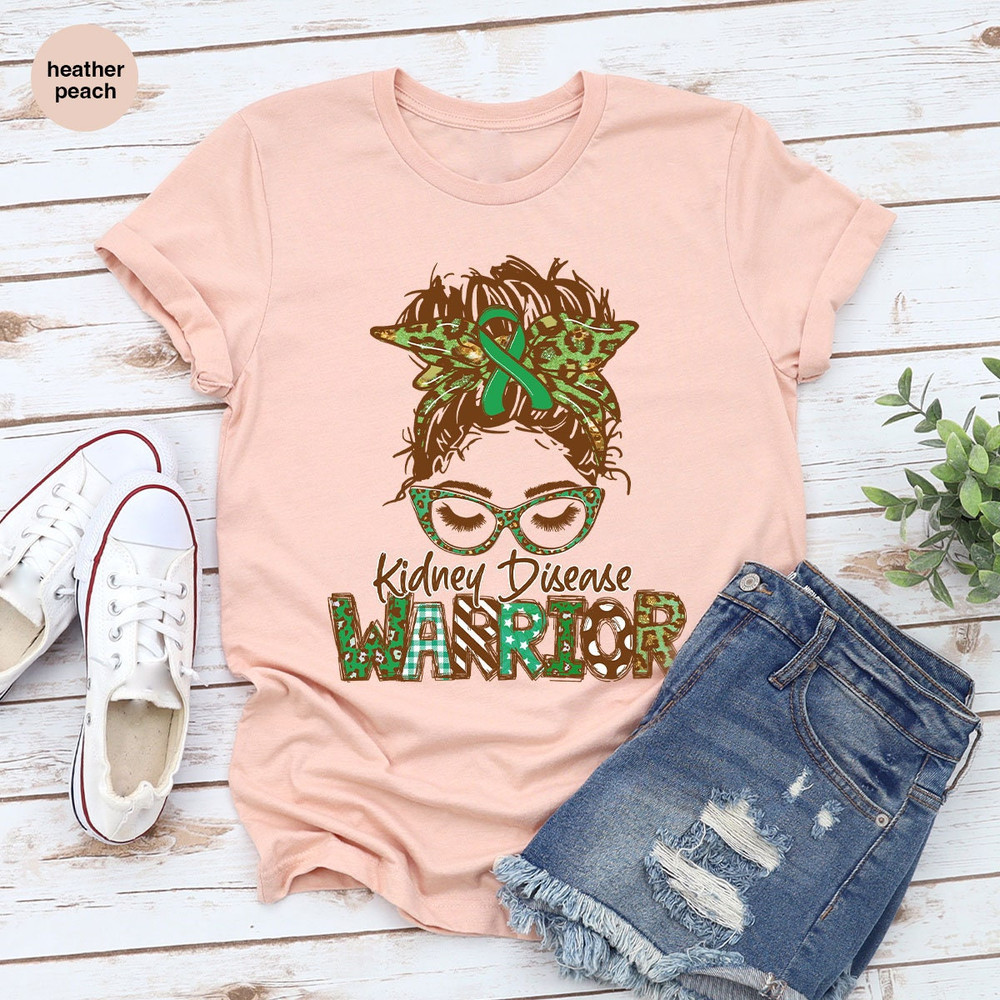 Kidney Disease Warrior T-Shirt, Gifts for Her, Kidney Transplant Shirt, Shirts for Women, Kidney Disease Awareness TShirt, Dialysis Shirt - 3.jpg