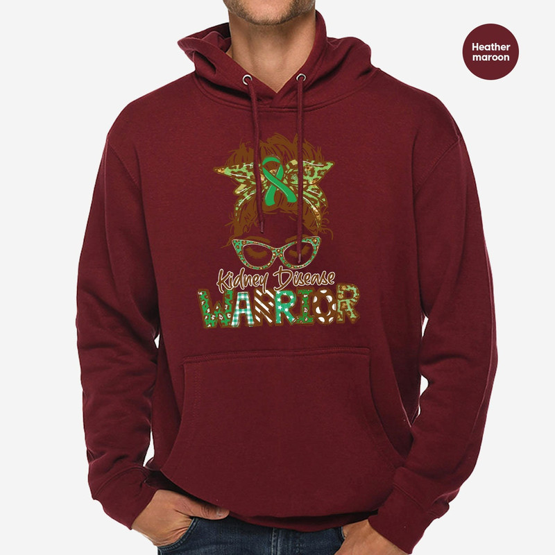 Kidney Disease Warrior Sweatshirt, Gift for Her, Kidney Transplant Long Sleeve Tees, Kidney Disease Awareness, Dialysis Hoodies and Sweaters - 5.jpg