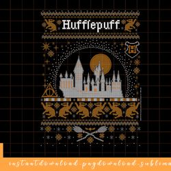 harry potter hufflepuff ugly christmas sweater pattern png, sublimate, digital download