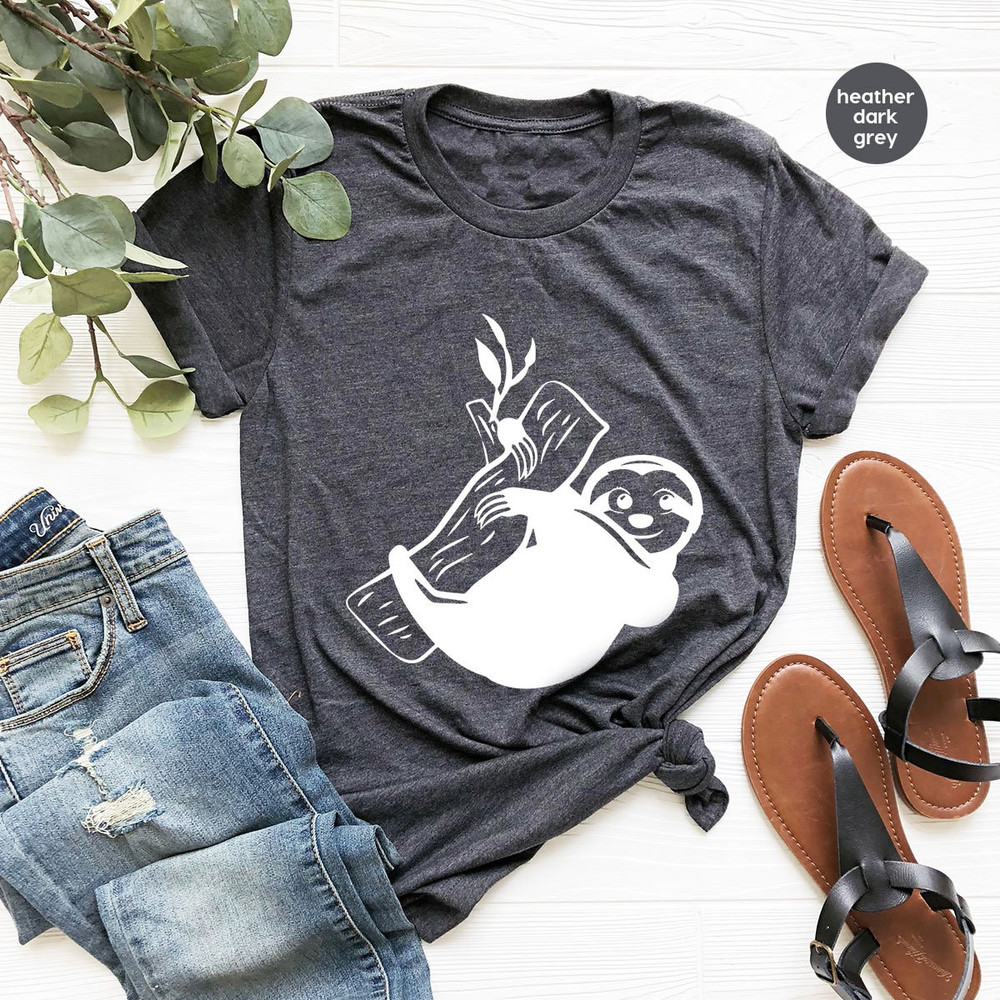 Lazy Sloth Birthday Gifts, Gift for Lazy Friend, Cute Sloth Graphic Tees, Animal Toddler Boy Shirt, Funny Girls Outfit, Trendy Kids Clothing - 2.jpg