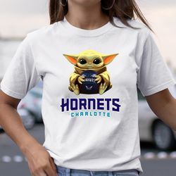 nba basketball charlotte hornets star wars baby yoda shirt t shirt itees global, shirt for men women, graphic design