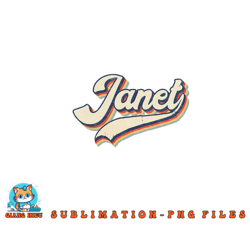 Vintage Janet Retro First Name Personalized 1970s Love Janet png, digital download copy.jpg