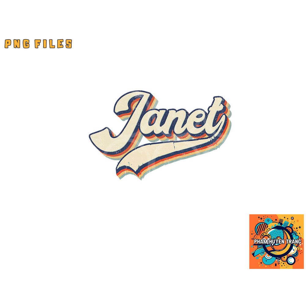 Vintage Janet Retro First Name Personalized 1970s Love Janet png, digital download copy.jpg