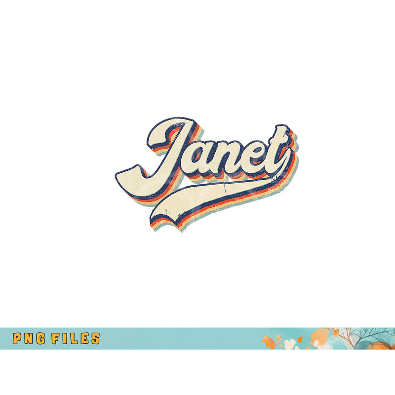 Vintage Janet Retro First Name Personalized 1970s Love Janet png, digital download copy.jpg