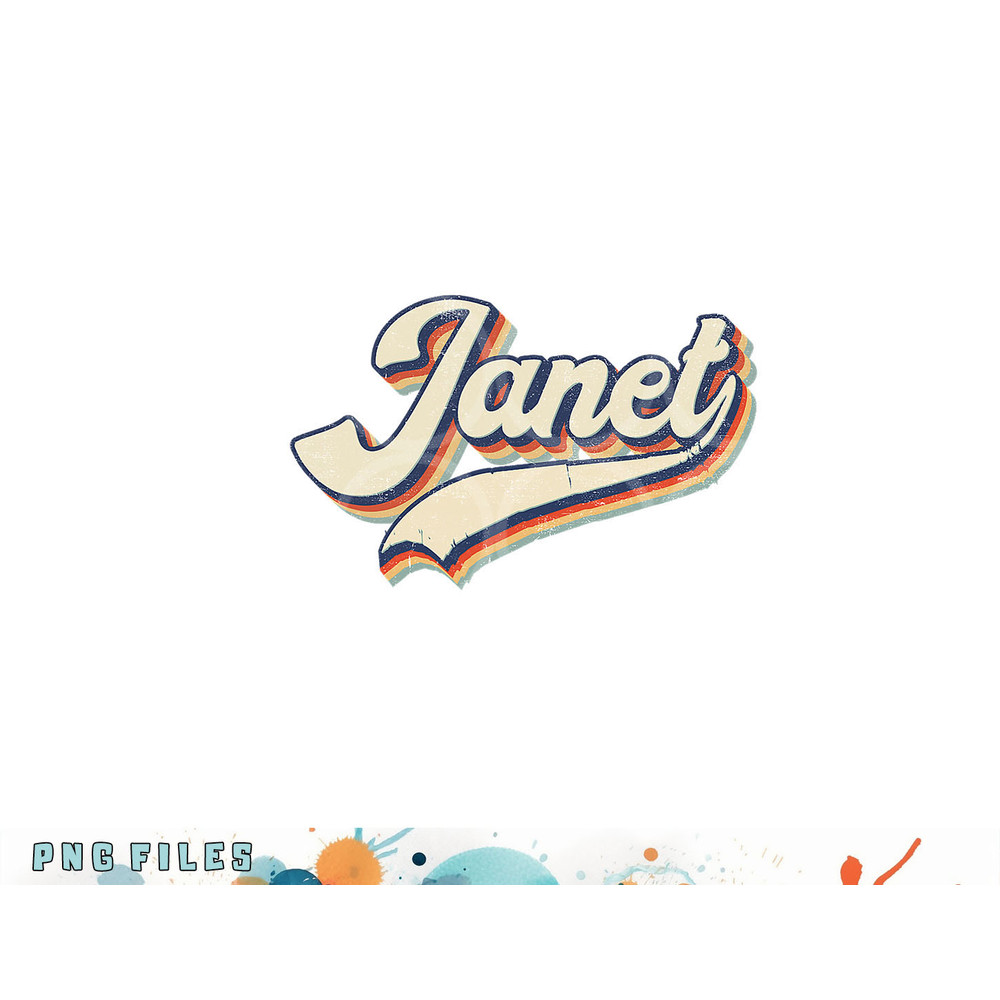 Vintage Janet Retro First Name Personalized 1970s Love Janet png, digital download copy.jpg