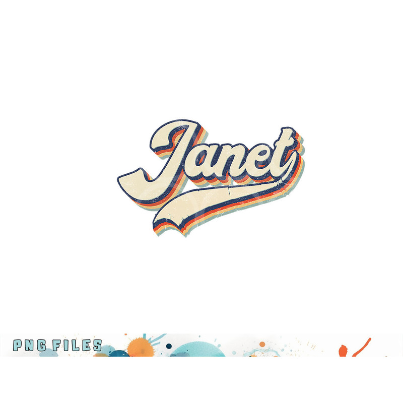 Vintage Janet Retro First Name Personalized 1970s Love Janet png, digital download copy.jpg