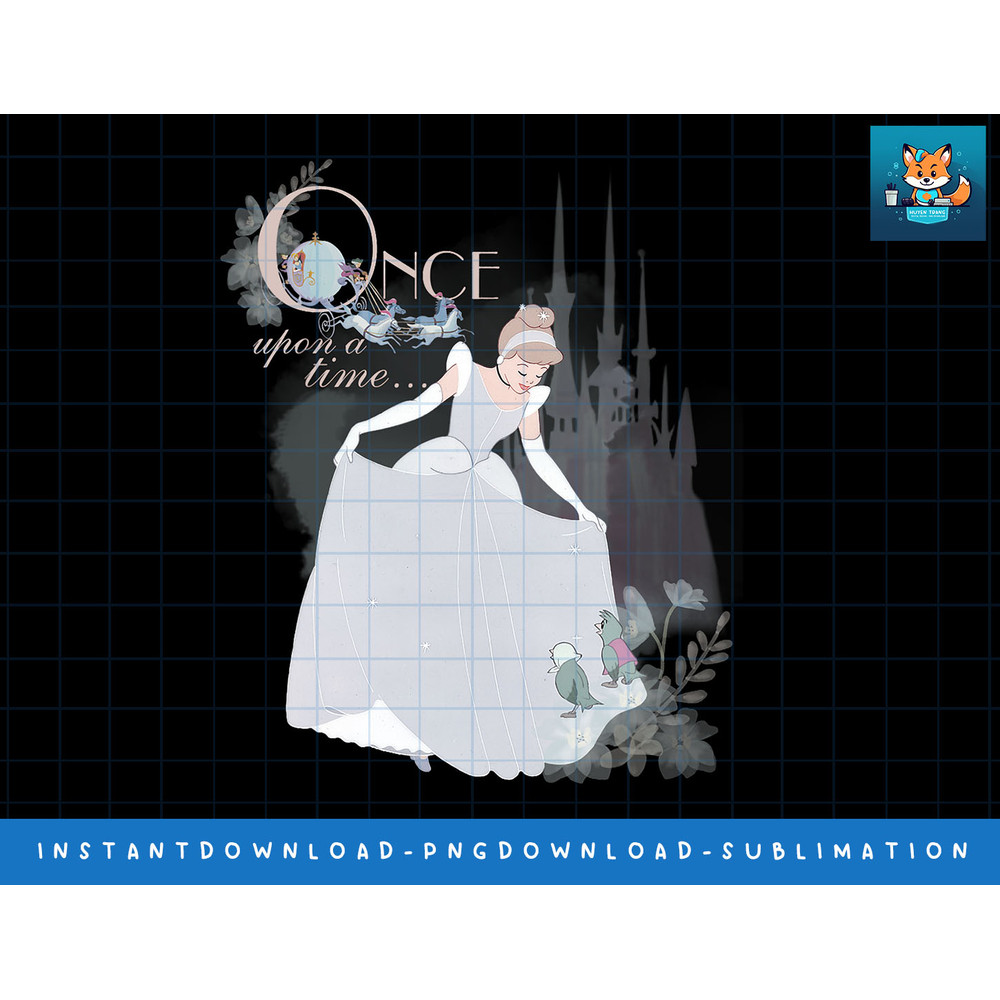 Disney Princess Cinderella Vintage Once Upon a Time png, sublimate, digital print.jpg