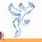 Harry Potter Phoenix Line Art Left Chest png, sublimate, digital download.jpg
