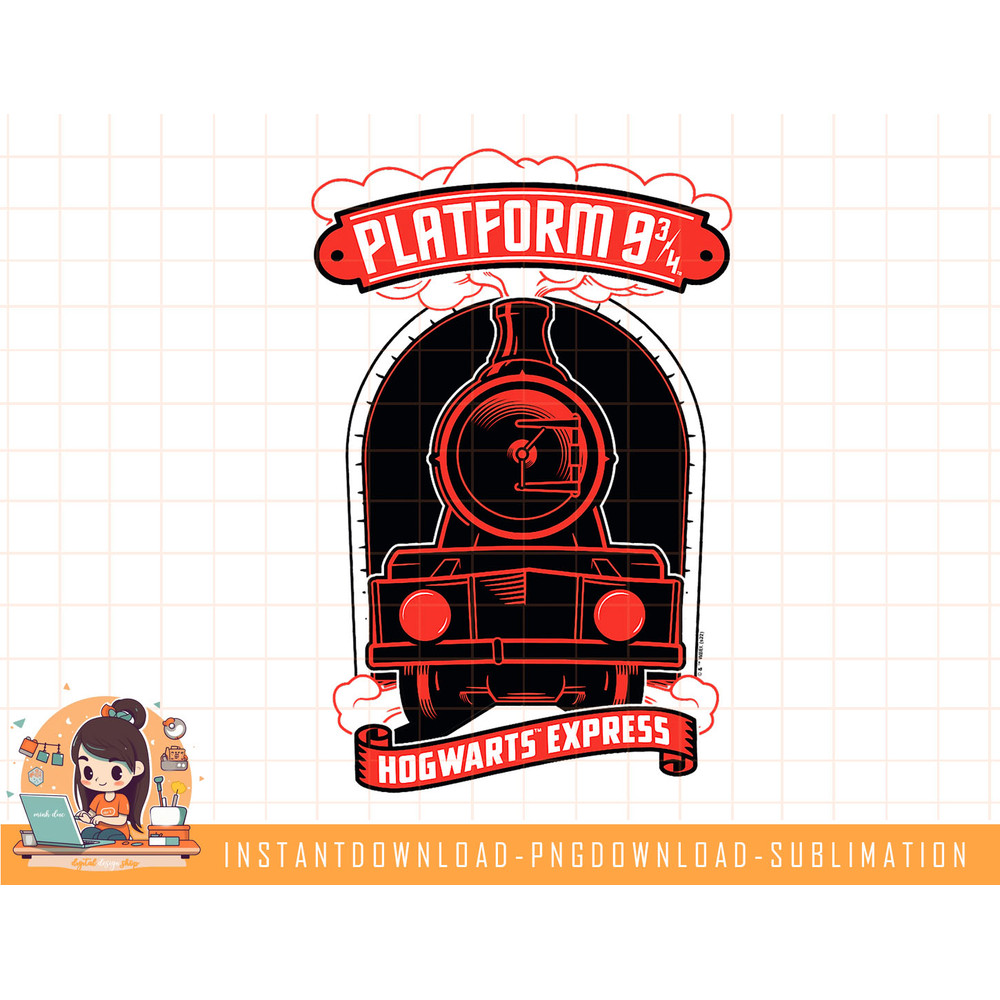 Harry Potter Platform 9 34 Hogwarts Express png, sublimate, digital download.jpg