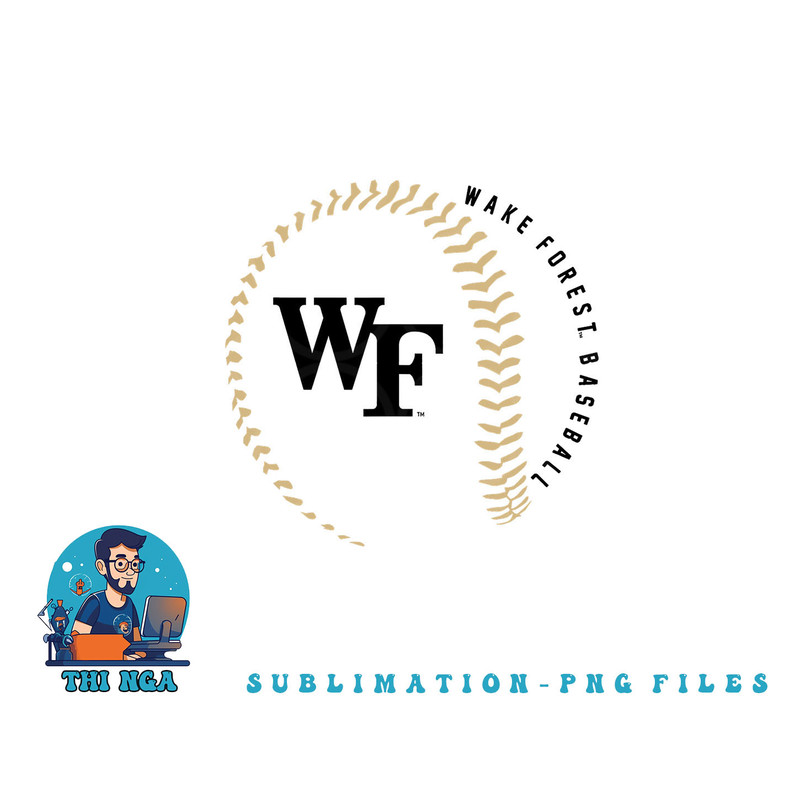 Wake Forest Demon Deacons Baseball Fastball White png, digital download copy.jpg